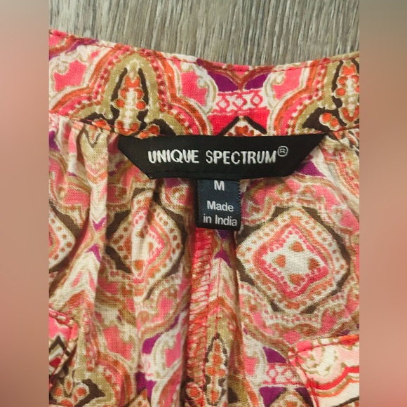 NEW Unique Spectrum Blouse Women’s size Medium BOHO Top Shirt NWT - Picture 9 of 13